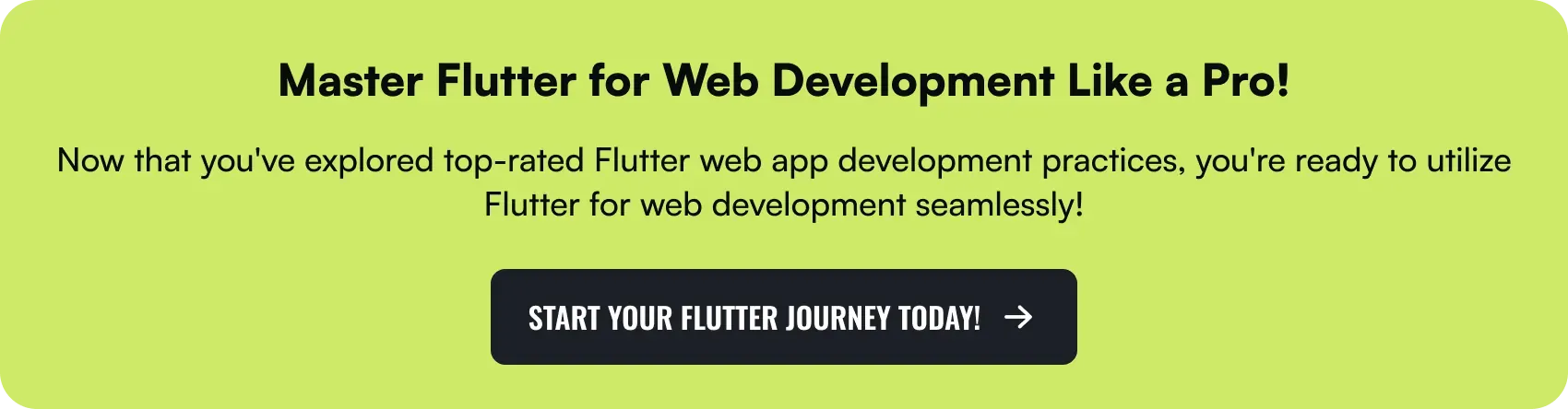 Master flutter web development like a pro